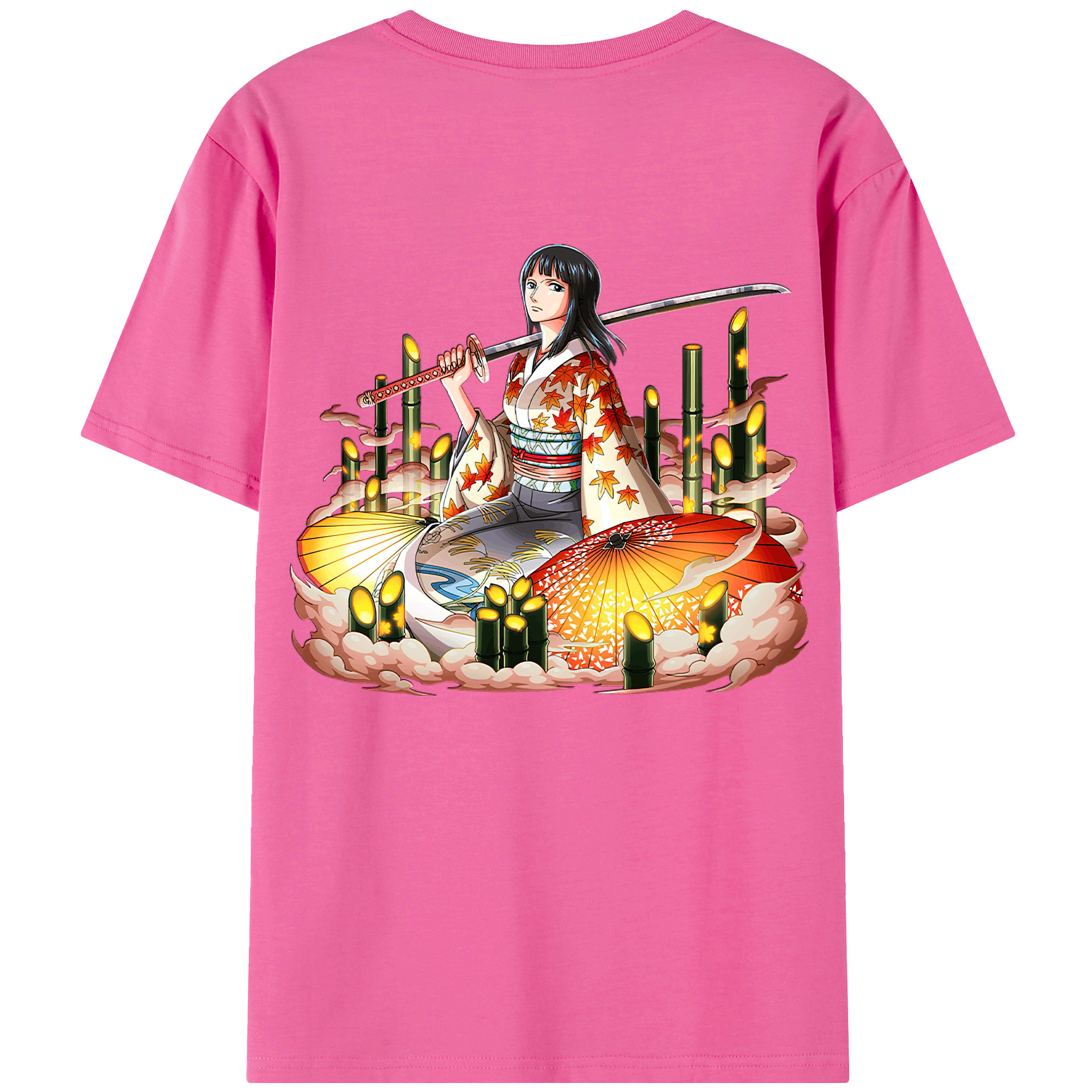 ワンピース ニコ・ロビン ONE PIECE Nico Robin レディース半袖Tシャツ(バックプリント)